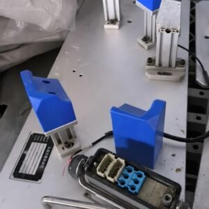 Automotive headlight plastic component press-fit fixture